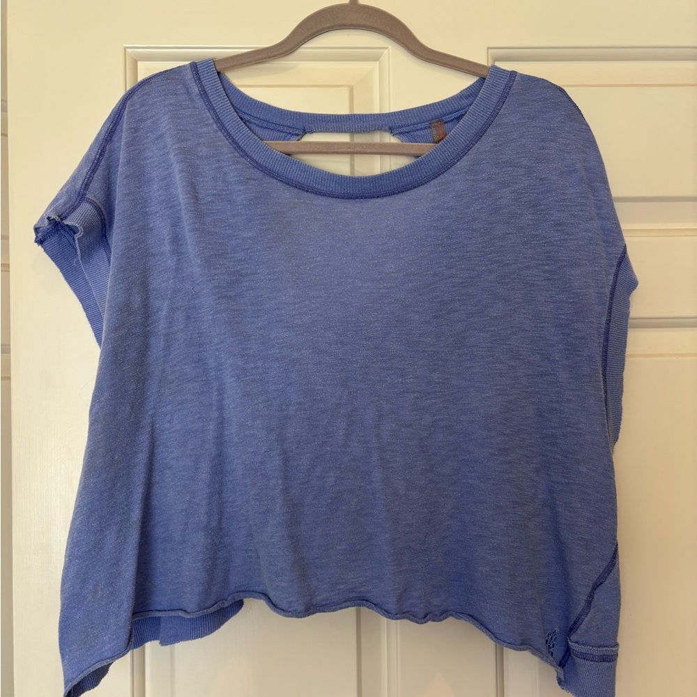 FP Movement by Free People Blue Short Sleeve Top